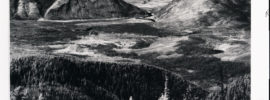 Columbia Mountain and Teakettle Mountain viewed from Desert Mountain in the Flathead National Forest, Montana. An intense wildfire had burned the area six years earlier. Date: 08/24/1935 Credit: E. Bloom (USDI) Archived at the Mansfield Library at the University of Montana